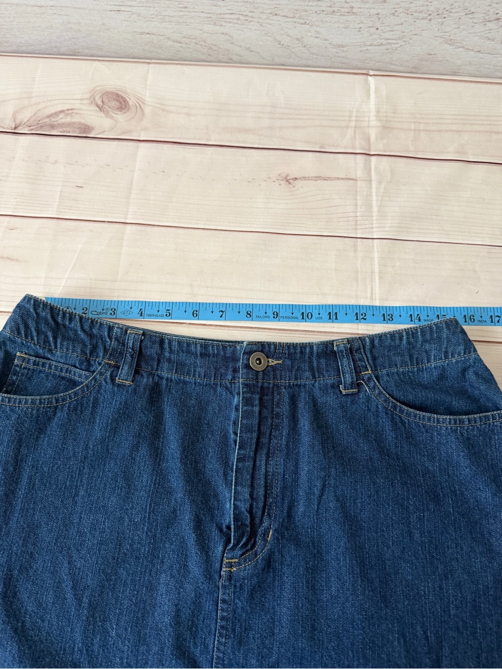 Liz Claiborne Dark Blue Denim Mini Skirt - Picture 3 of 6